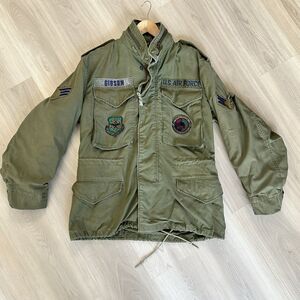 Vtg Men's Vietnam Era US Air Force M-65 Field Jacket Patches Lining Sz S Short